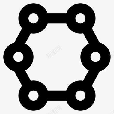 环形网络拓扑网络图网络节点图标图标