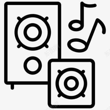 扬声器音乐会扬声器音响系统图标图标
