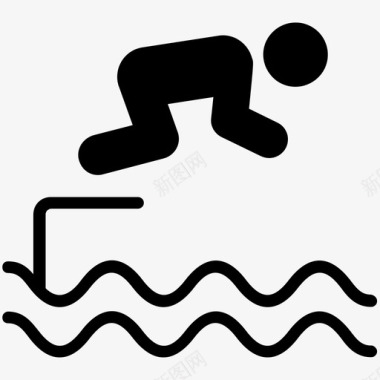 跳水标题跳水奥运会比赛图标图标