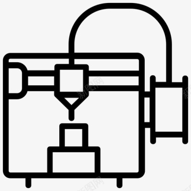 三维图标3d打印机3d模型3d曲面图标图标