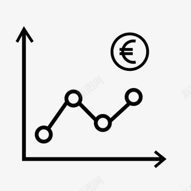 多彩图表欧元欧元图表金融图标图标