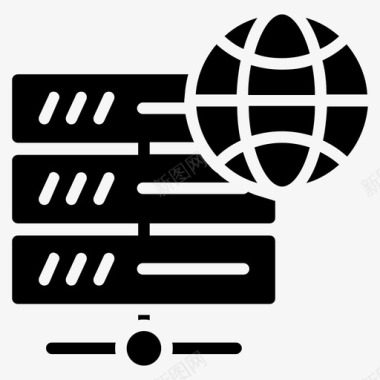 数据中心全球服务器网络全球数据中心全球服务器图标图标