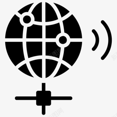 全球网络网络空间信息高速公路图标图标