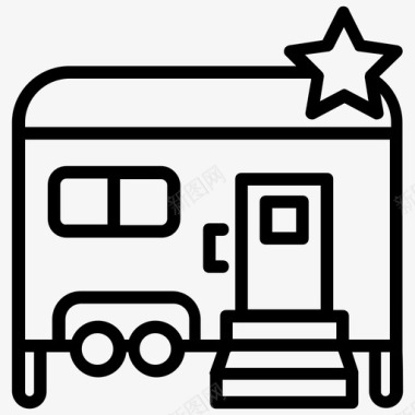 明星预告片演员预告片视频生产线图标图标