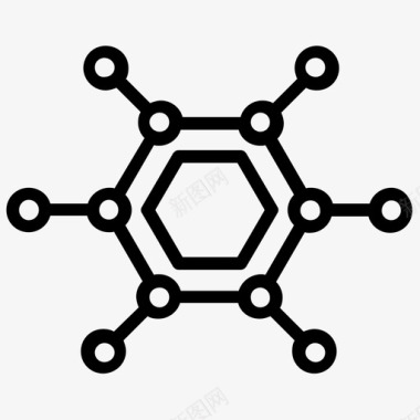 技术高石墨烯技术碳结构几何图案图标图标
