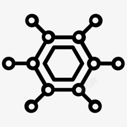 碳结构石墨烯技术碳结构几何图案图标高清图片