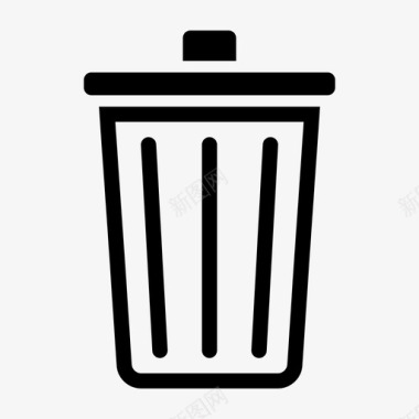 垃圾分类元素删除垃圾箱处理垃圾图标图标