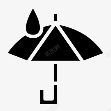 雨伞防雨防风雨图标图标