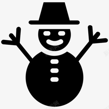 圣诞雪人雪人童年装饰图标图标