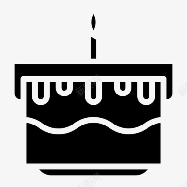 生日蛋糕面包店餐厅图标图标