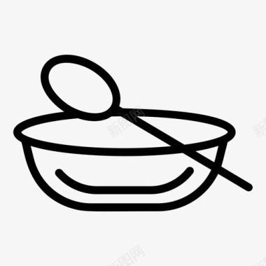 婴儿碗餐具勺子图标图标