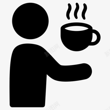 早上好早餐咖啡图标图标