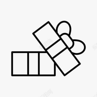 通用打开礼物盒子图标图标