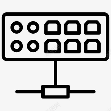 中继器网络集线器活动集线器以太网集线器图标图标