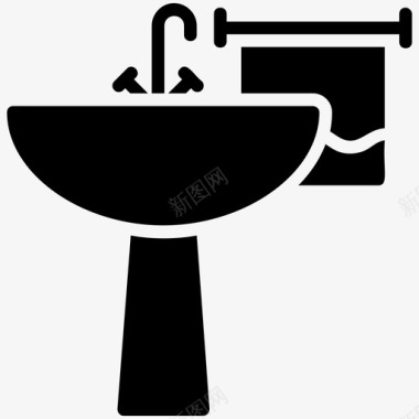 反冲洗洗发水洗脸图标图标