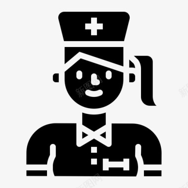护士头像人物图标图标