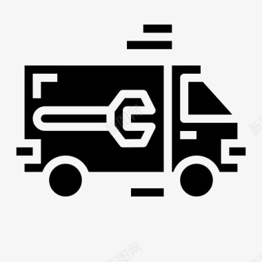 送货卡车送货车汽车运输车图标图标