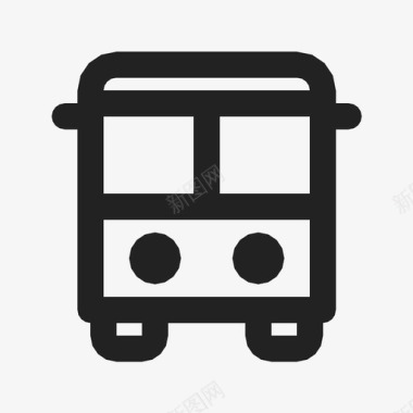 公共汽车小汽车公共交通工具图标图标