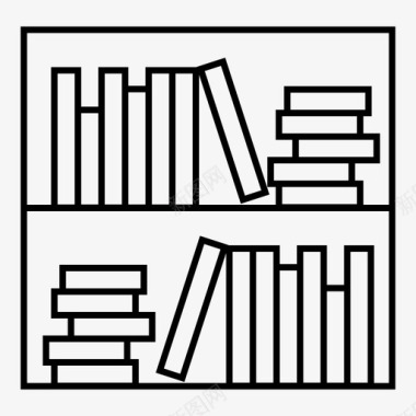 图书馆书籍书架图标图标