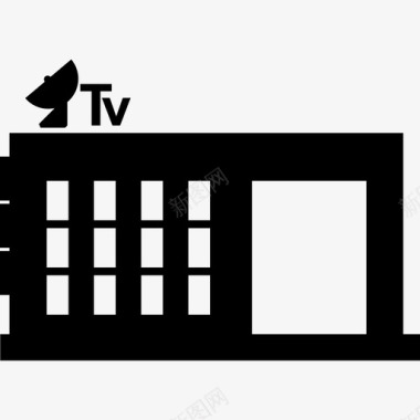 电视电视台建筑物我镇上的私人建筑图标图标