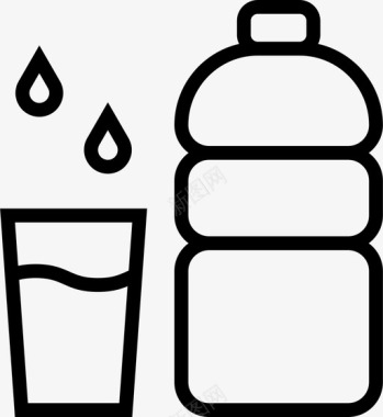 水瓶子饮料图标图标