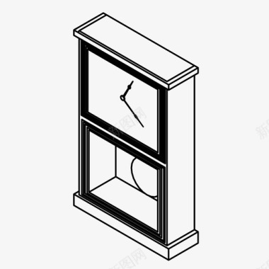 装饰标志台钟装饰小时图标图标