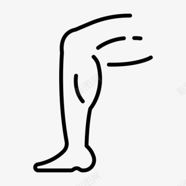 腿部肌肉解剖学健身图标图标