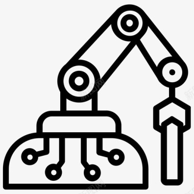 智能穿戴机械臂液压臂工业臂图标图标