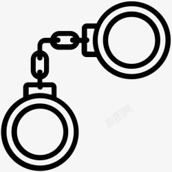 正义象征手铐脚镣法律和正义的象征图标高清图片