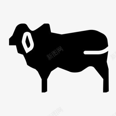 农产品宣传单牛肉动物奶牛图标图标