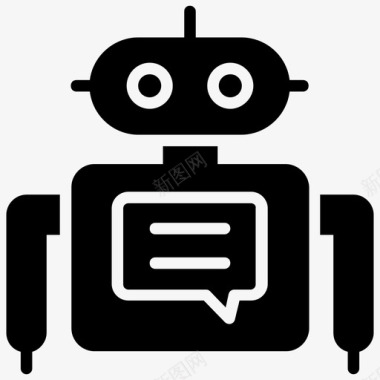 社交聊天聊天机器人社交媒体策略字形图标图标