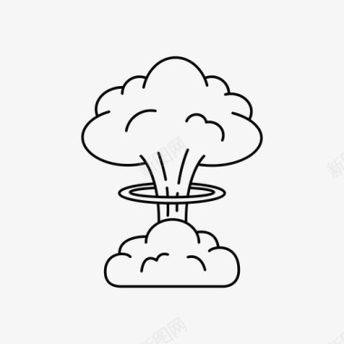 爆炸原子弹云图标图标