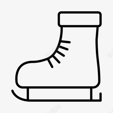 溜冰鞋圣诞节溜冰图标图标