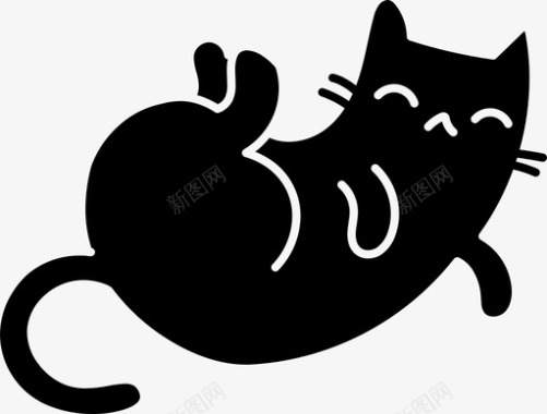 困倦的猫猫喵喵图标图标