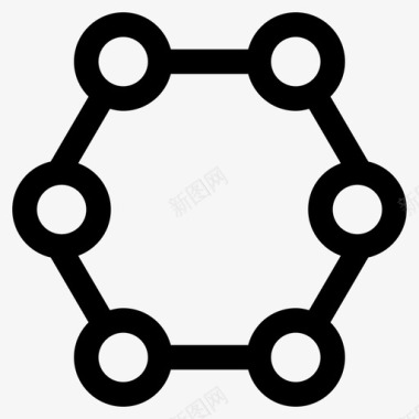 环形路面环形网络拓扑网络图网络节点图标图标