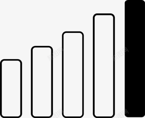 多彩图表信号条形图图表图标图标