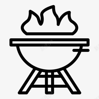 暑假辅导班烧烤活动假日图标图标