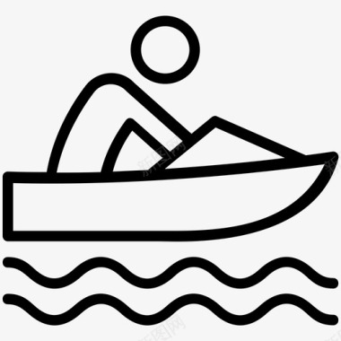奥林匹克运动会摩托艇奥林匹克运动会水上运动图标图标