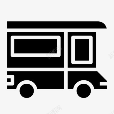 送货卡车送货车卡车固体运输图标图标