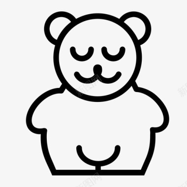 玩具熊动物橡皮熊图标图标