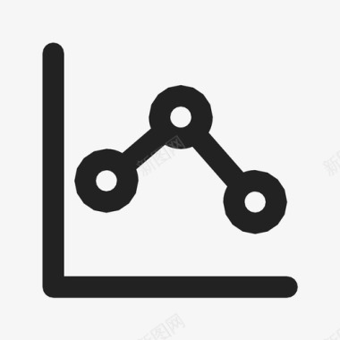 多彩图表图表折线图演示图标图标