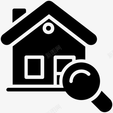 搜索图标搜索建筑房屋选择房地产搜索图标图标