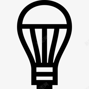 led灯泡日光白色图标图标