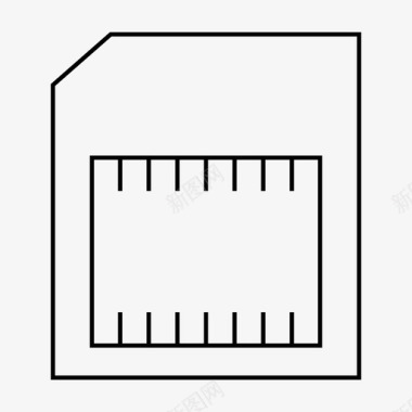 SIM卡保存存储芯片另存为图标图标