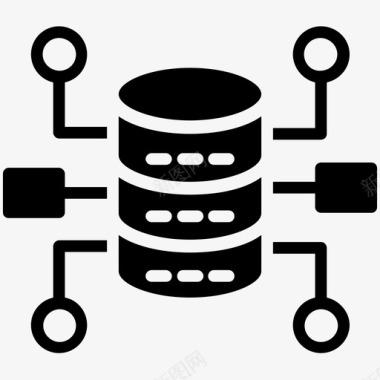 仓库标志数据库架构数据挖掘和模式数据仓库图标图标