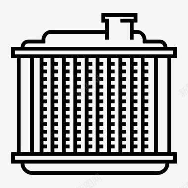 汽车散热器汽车维修冷却液图标图标