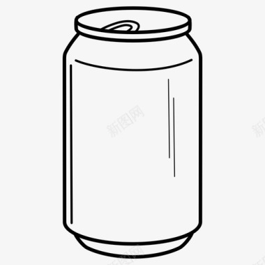铝金属表壳汽水罐铝啤酒图标图标