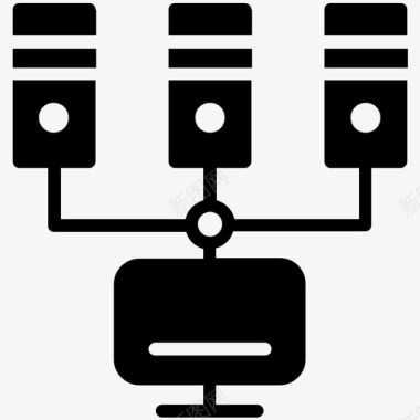 托管服务器机架服务器数据中心数据库图标图标