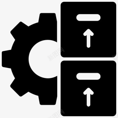 仓库库存控制仓库管理物流配送图示符图标图标