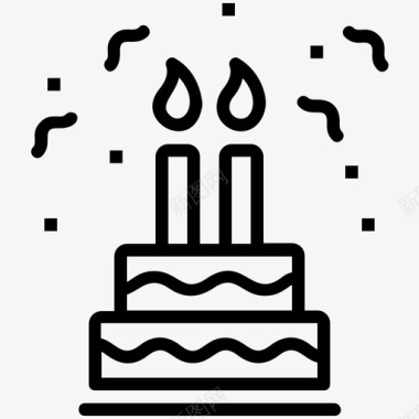 生日蛋糕生日蛋糕装饰生日派对图标图标